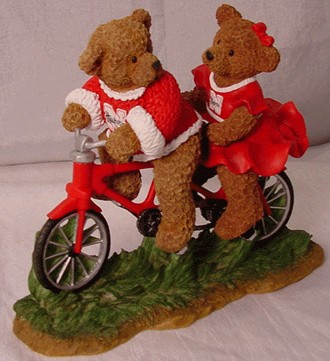 University of Nebraska Cornhuskers Tandem Bicycle Figurine