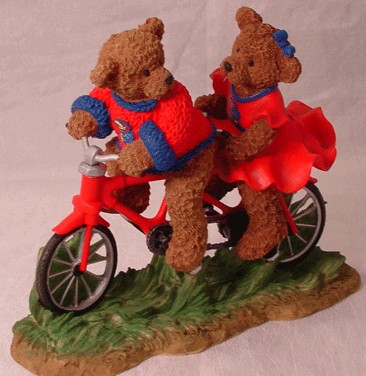 University of Kansas Jayhawks Tandem Bicycle Figurine
