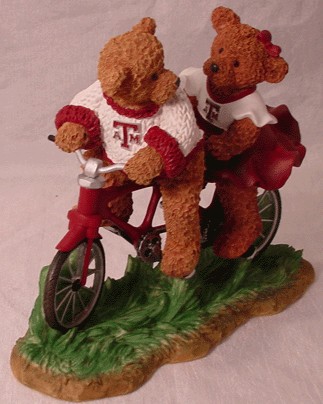 Texas A&M University Aggies Tandem Bicycle Figurine