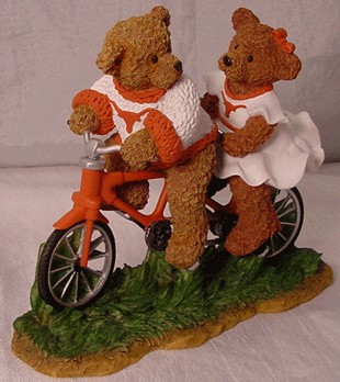 University of Texas Longhorns Tandem Bicycle Figurine