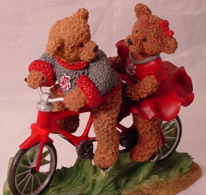 Washington State University Cougars Tandem Bicycle Figurine