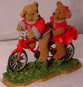 Ohio State University Buckeyes Tandem Bicycle Figurine