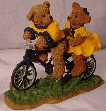 University of Michigan Wolverines Tandem Bicycle Figurine